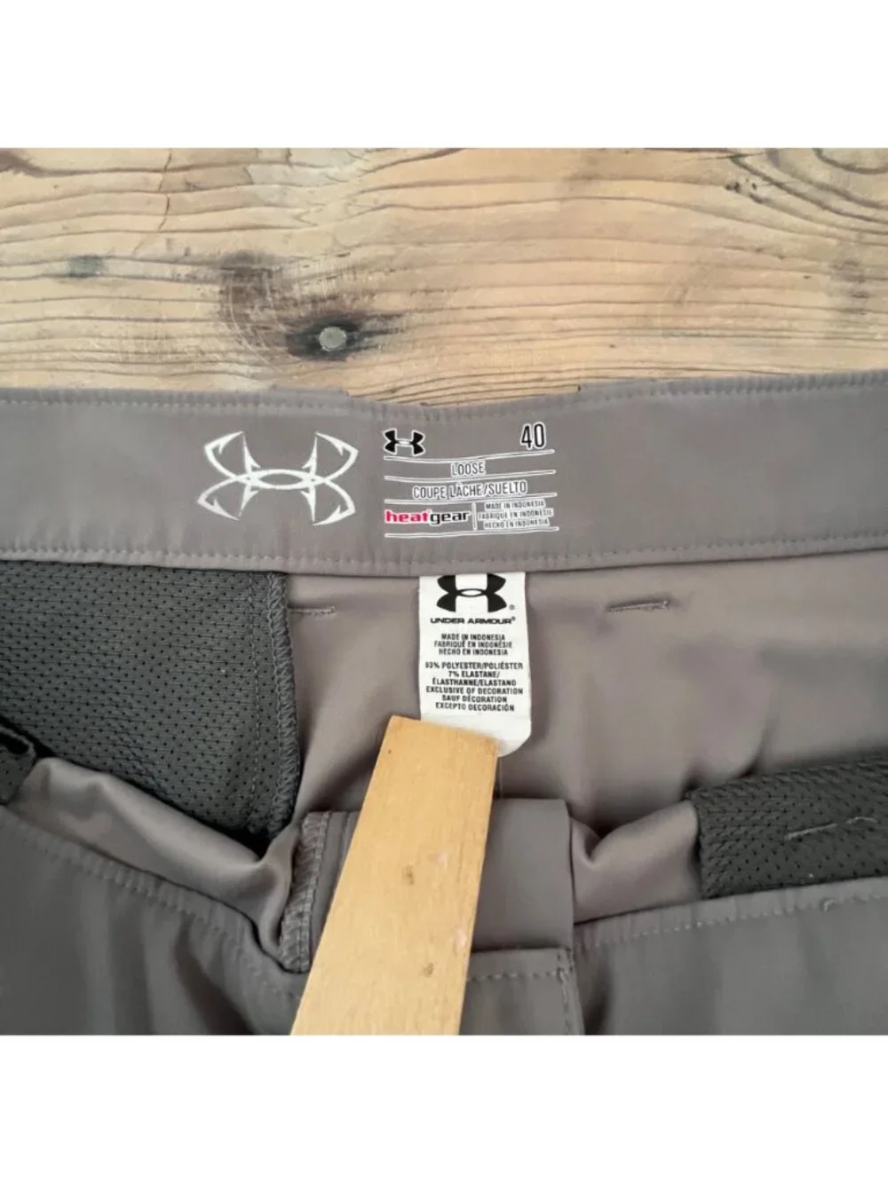 Under Armour Fish Hunter Cargo Shorts Mens 40 Gray Loose Fit Water Repellent